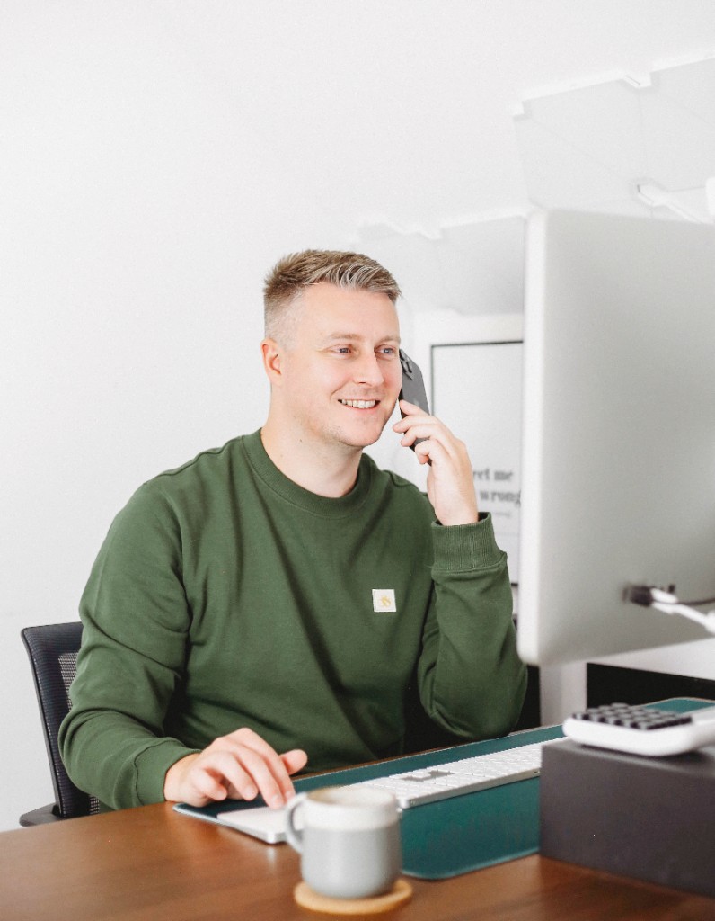 Ben at work — mortgage adviser at Houz Mortgages